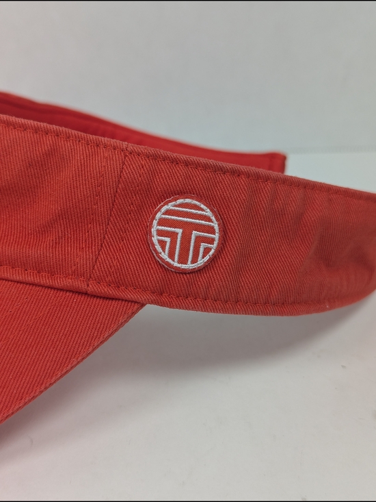 Tory Burch Sport Performance Burnt Orange Red Adjustable Visor Tennis Golf - Picture 2 of 13